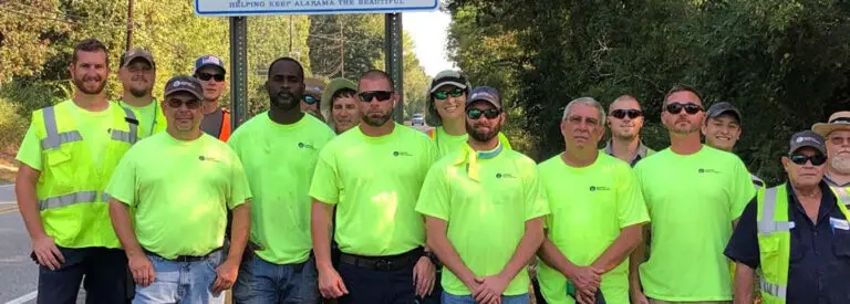 Volunteering participating in t he Alabama Adopt-a-Mile program