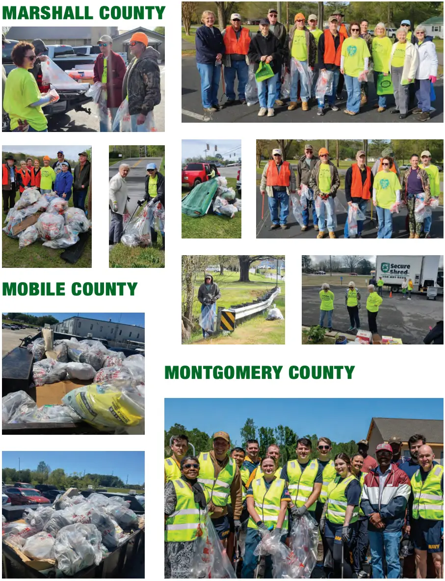 Photos taken from the 2024 Spring Clean-Up event