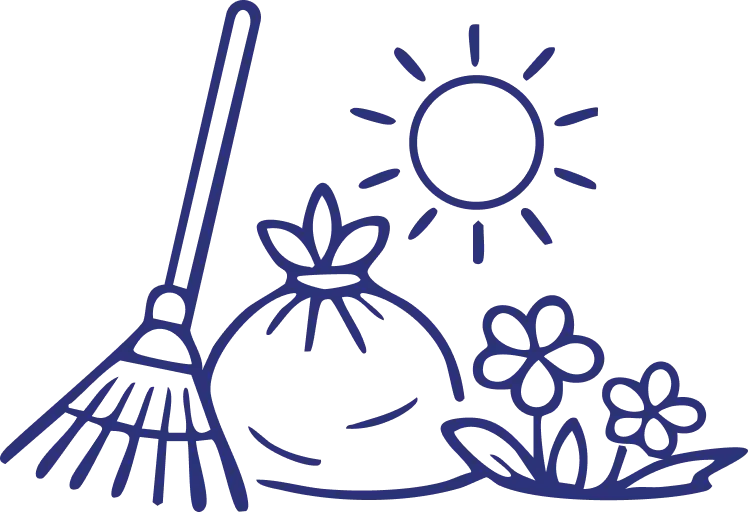 Spring Clean-up Illustration
