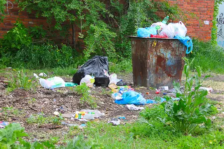 photo which shows how people pollute the environment.