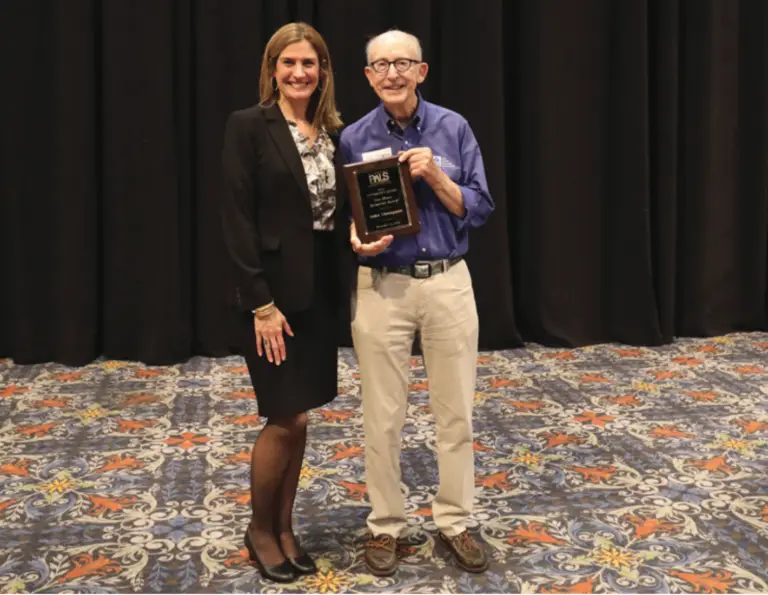 Lake Martin’s own John Thompson, right, was honored with the Don Hines Memorial Award last week at the Alabama PALS Governor’s Awards dinner.