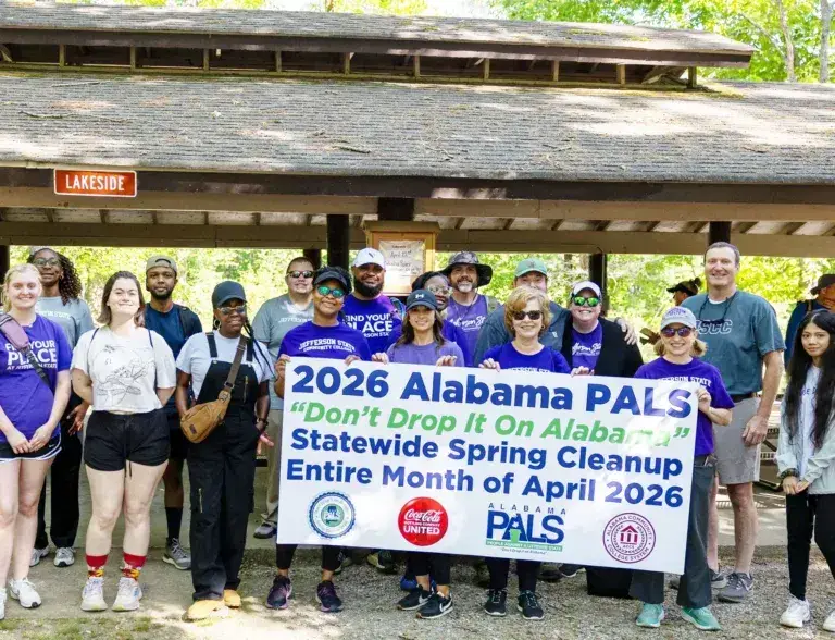 Volunteers participating in AL PALS 2026 "Don't Drop it on Alabama" Spring Cleanup