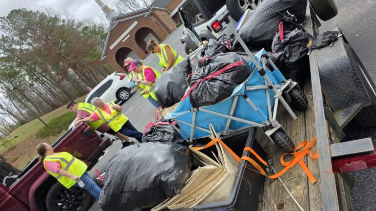 Bibb County volunteers participating in the Adopt-A-Mile program