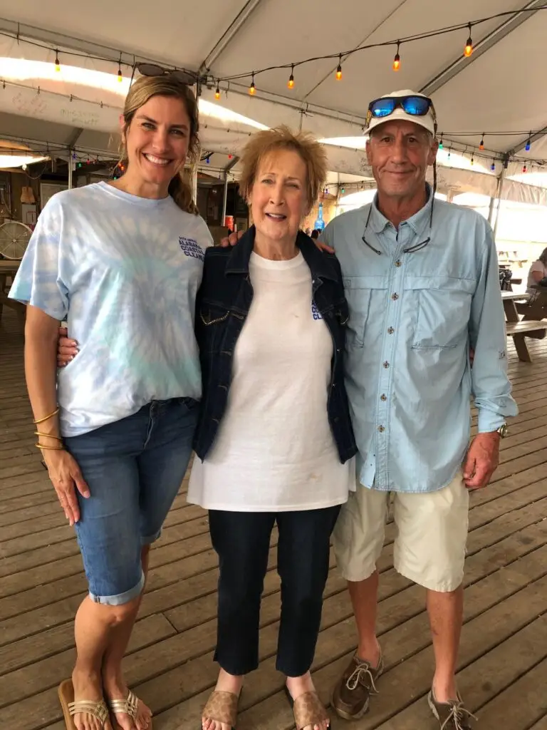 Margaret McElroy with AL PALS staff for the Coastal Cleanup